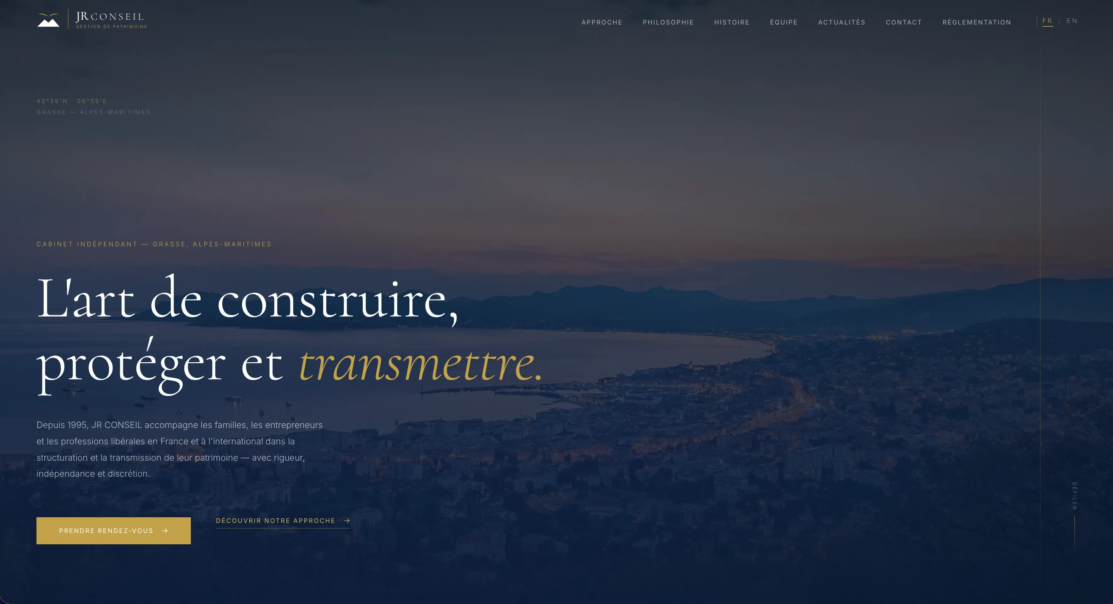 Capture d'écran du site jr-conseil.fr