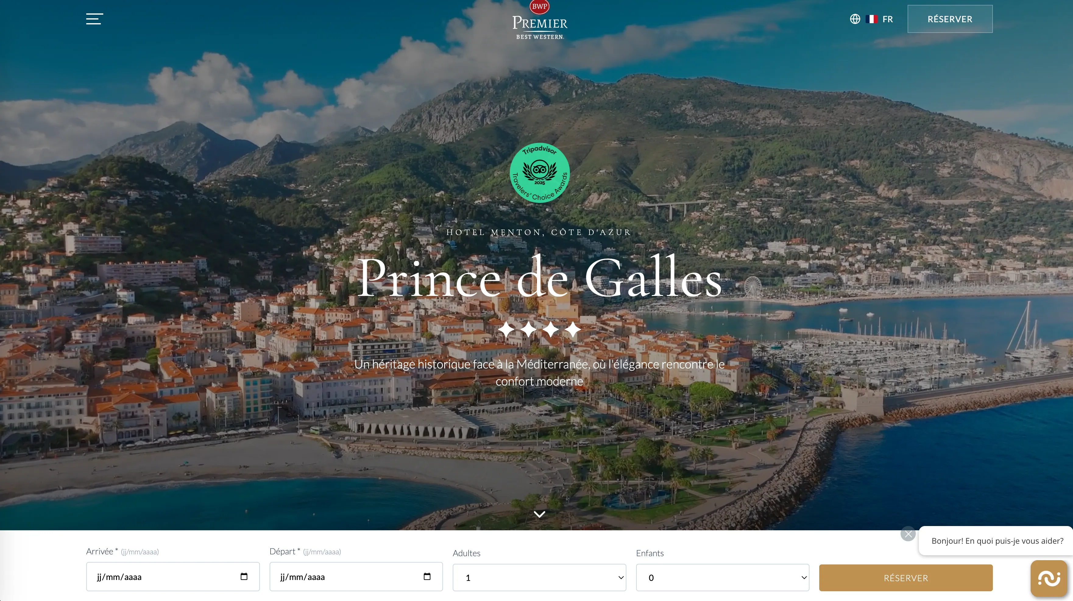 Capture d'écran du site princedegalles.com